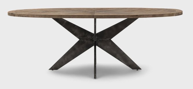 Rivièra Maison Ovale Eettafel 'Falcon Crest' Eikenhout, 230 x 105cm
