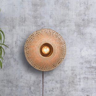 GOOD&MOJO Wandlamp 'Kalimantan' 44cm, Bamboe, kleur Naturel