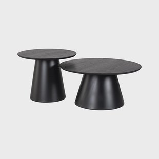 Richmond Ronde Salontafel 'Jazz' Set van 2 stuks, kleur Zwart