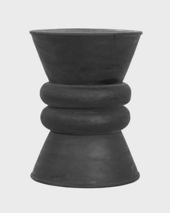 MUST Living Krukje/Bijzettafel 'Ring Ring' Suarhout, kleur Zwart