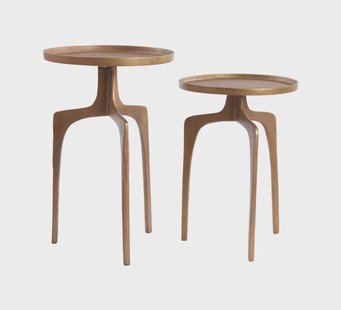 Light & Living Bijzettafel 'Pano' Set van 2 stuks, kleur Brons