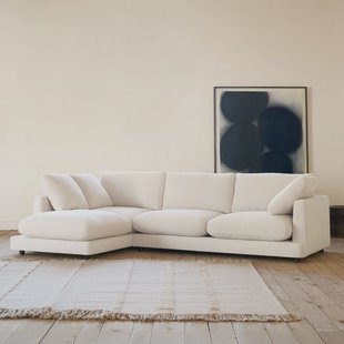 Kave Home 4-zits Loungebank 'Gala' Links, Chenille, kleur Beige