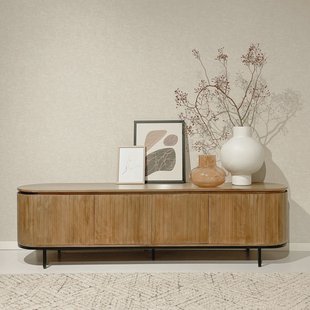 Livingfurn TV-meubel 'Noor' Mangohout, 210cm, kleur Naturel