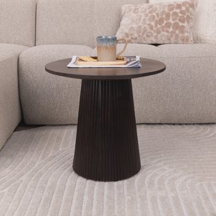Sohome Ronde Salontafel 'Olav' Mangohout, 50cm, kleur Walnoot