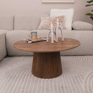 Sohome Ronde Salontafel 'Olav' Mangohout, 80cm, kleur Bruin