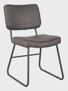LABEL51 Eetkamerstoel 'Noah' Micro Suede, kleur Antraciet