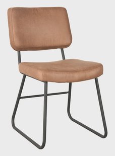 LABEL51 Eetkamerstoel 'Noah' Micro Suede, kleur Cognac