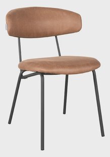 LABEL51 Eetkamerstoel 'Zack' Micro Suede, kleur Cognac