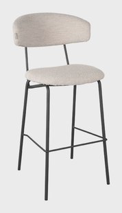 LABEL51 Barkruk 'Zack' Bouclé, kleur Naturel (zithoogte 78cm)