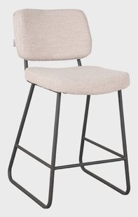 LABEL51 Barkruk 'Noah' Bouclé, kleur Naturel (zithoogte 65cm)