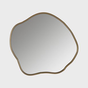 Richmond Spiegel 'Allyson' organisch 79 x 88 cm, kleur Brushed Gold