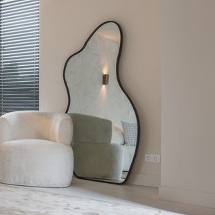 Richmond Organische Spiegel 'Aldon' 181 x 91cm, kleur Zwart