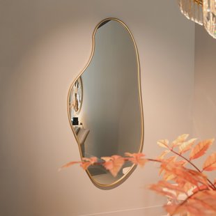 Richmond Organische Spiegel 'Alton' 183 x 85cm, kleur Brushed Gold