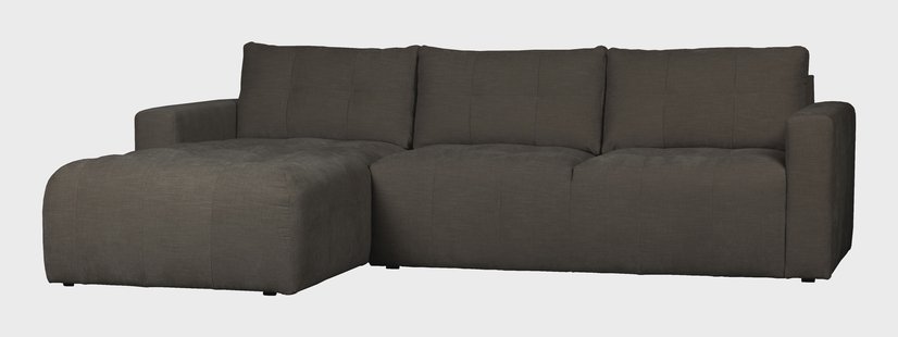 vtwonen Loungebank 'Bar' Links, Washed look, kleur Antraciet