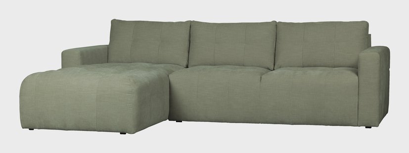 vtwonen Loungebank 'Bar' Links, Washed look, kleur Groen
