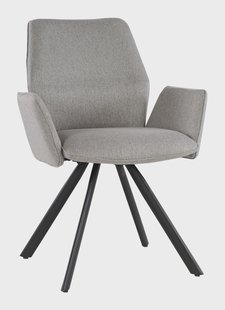 Livingfurn Draaibare Eetkamerstoel 'Diana' kleur Taupe