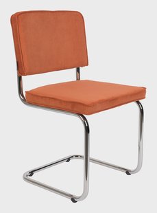 Zuiver Eetkamerstoel 'Ridge' Rib, kleur Oranje