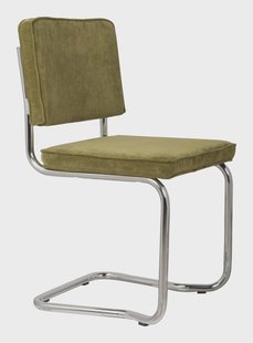 Zuiver Eetkamerstoel 'Ridge' Rib Kink, kleur Groen