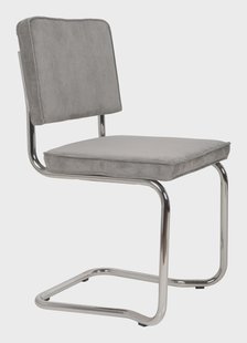 Zuiver Eetkamerstoel 'Ridge' Rib Kink, kleur Lichtgrijs