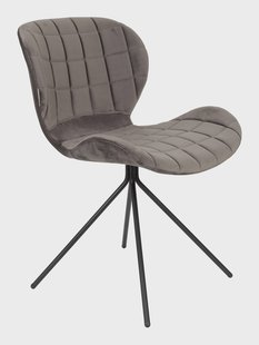 Zuiver Eetkamerstoel 'OMG' Velvet, kleur Grijs