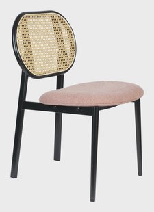 Zuiver Eetkamerstoel 'Spike' Rotan, kleur Roze