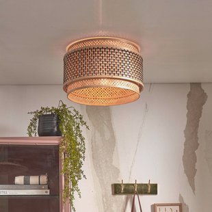 GOOD&MOJO Plafondlamp 'Bhutan' Bamboe, 40cm, kleur Zwart/Naturel