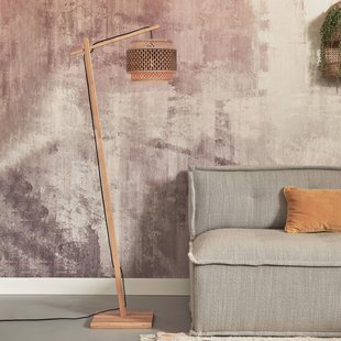 GOOD&MOJO Vloerlamp 'Bhutan' Bamboe, 150cm, kleur Naturel