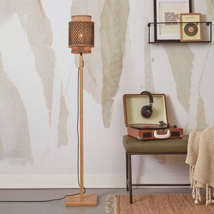 GOOD&MOJO Vloerlamp 'Bhutan' Bamboe, 135cm, kleur Naturel