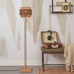 GOOD&MOJO Vloerlamp 'Bhutan' Bamboe, 130cm, kleur Naturel