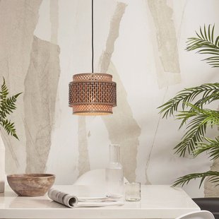 GOOD&MOJO Hanglamp 'Bhutan' Bamboe, 25cm, kleur Naturel
