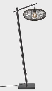 GOOD&MOJO Vloerlamp 'Cango' Bamboe, 150cm, kleur Zwart