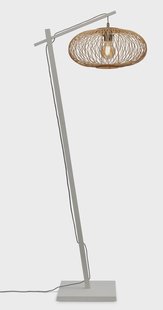 GOOD&MOJO Vloerlamp 'Cango' Bamboe, 150cm, kleur Wit/Naturel
