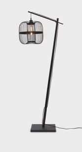 GOOD&MOJO Vloerlamp 'Hokkaido' Bamboe, 176cm, kleur Zwart