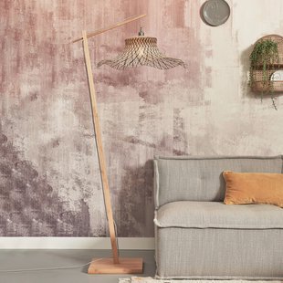 GOOD&MOJO Vloerlamp 'Ibiza' Bamboe, 176cm, kleur Naturel/Zwart