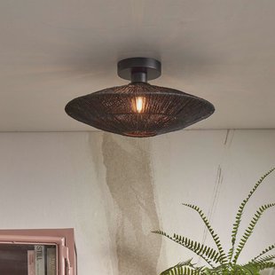 GOOD&MOJO Plafondlamp 'Iguazu' Jute, 40cm, kleur Zwart