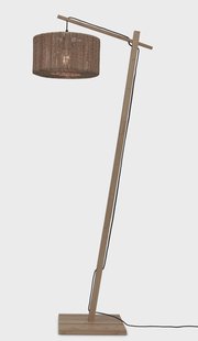 GOOD&MOJO Vloerlamp 'Iguazu' Bamboe en jute, 150cm, kleur Naturel
