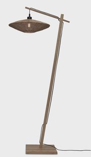 GOOD&MOJO Vloerlamp 'Iguazu' Bamboe en jute, 150cm, kleur Naturel