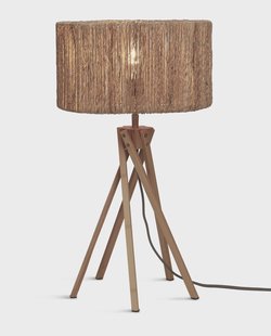 GOOD&MOJO Tafellamp 'Iguazu' 5-poot, Bamboe en jute, kleur Naturel