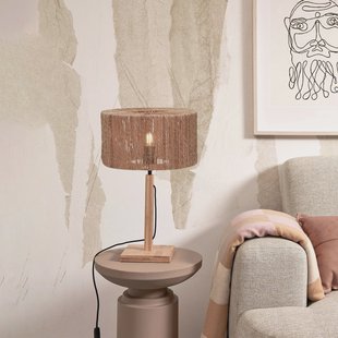 GOOD&MOJO Tafellamp 'Iguazu' Bamboe en jute, 37cm, kleur Naturel