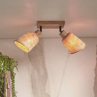 GOOD&MOJO Plafondlamp 'Java' 2-lamps, Bamboe, kleur Naturel