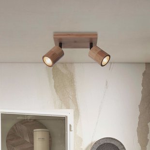 GOOD&MOJO Plafondlamp 'Java' 2-lamps, Bamboe, kleur Naturel