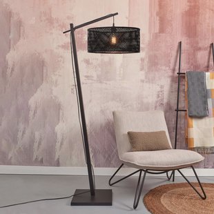 GOOD&MOJO Vloerlamp 'Java' Bamboe, 176cm, kleur Zwart