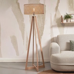 GOOD&MOJO Vloerlamp 'Java' 4-poot, Bamboe, kleur Naturel