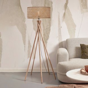 GOOD&MOJO Vloerlamp 'Java' 5-poot, Bamboe, kleur Naturel