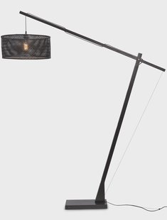 GOOD&MOJO Vloerlamp 'Java' Bamboe, 207cm, kleur Zwart