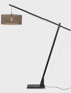 GOOD&MOJO Vloerlamp 'Java' Bamboe, 207cm, kleur Zwart/Naturel