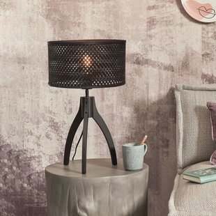 GOOD&MOJO Tafellamp 'Java' 3-poot, Bamboe, kleur Zwart