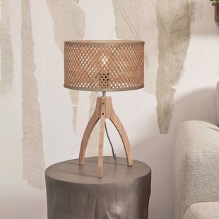 GOOD&MOJO Tafellamp 'Java' 3-poot, Bamboe, kleur Naturel