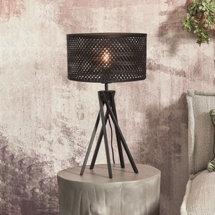 GOOD&MOJO Tafellamp 'Java' 5-poot, Bamboe, kleur Zwart