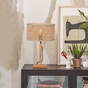 GOOD&MOJO Tafellamp 'Java' Bamboe, 38cm, kleur Naturel